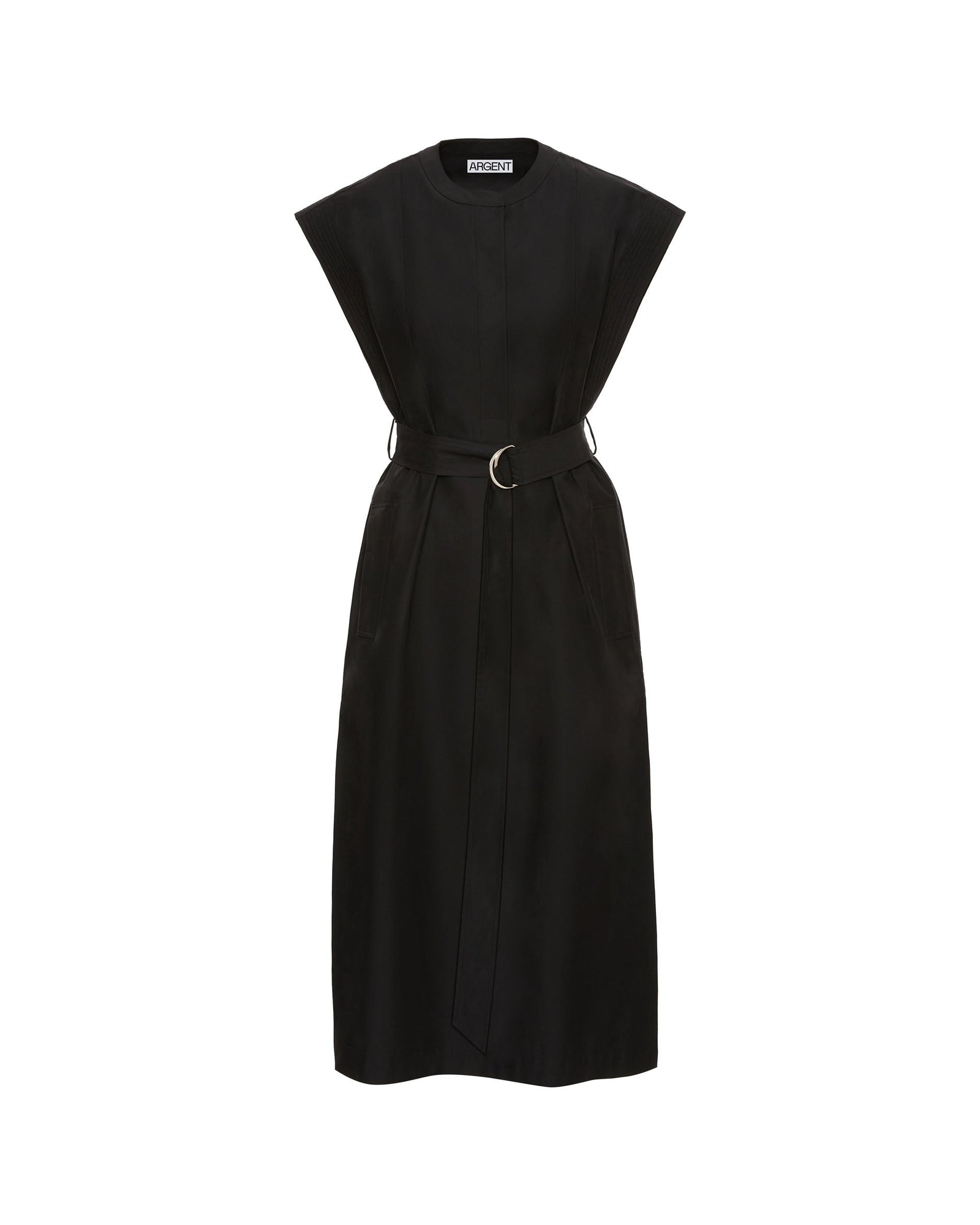 Bib Dress in Cotton Twill | Black