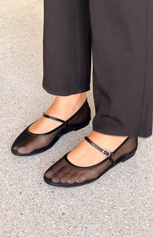 Billini Gilda Mesh Ballet Flats | Black