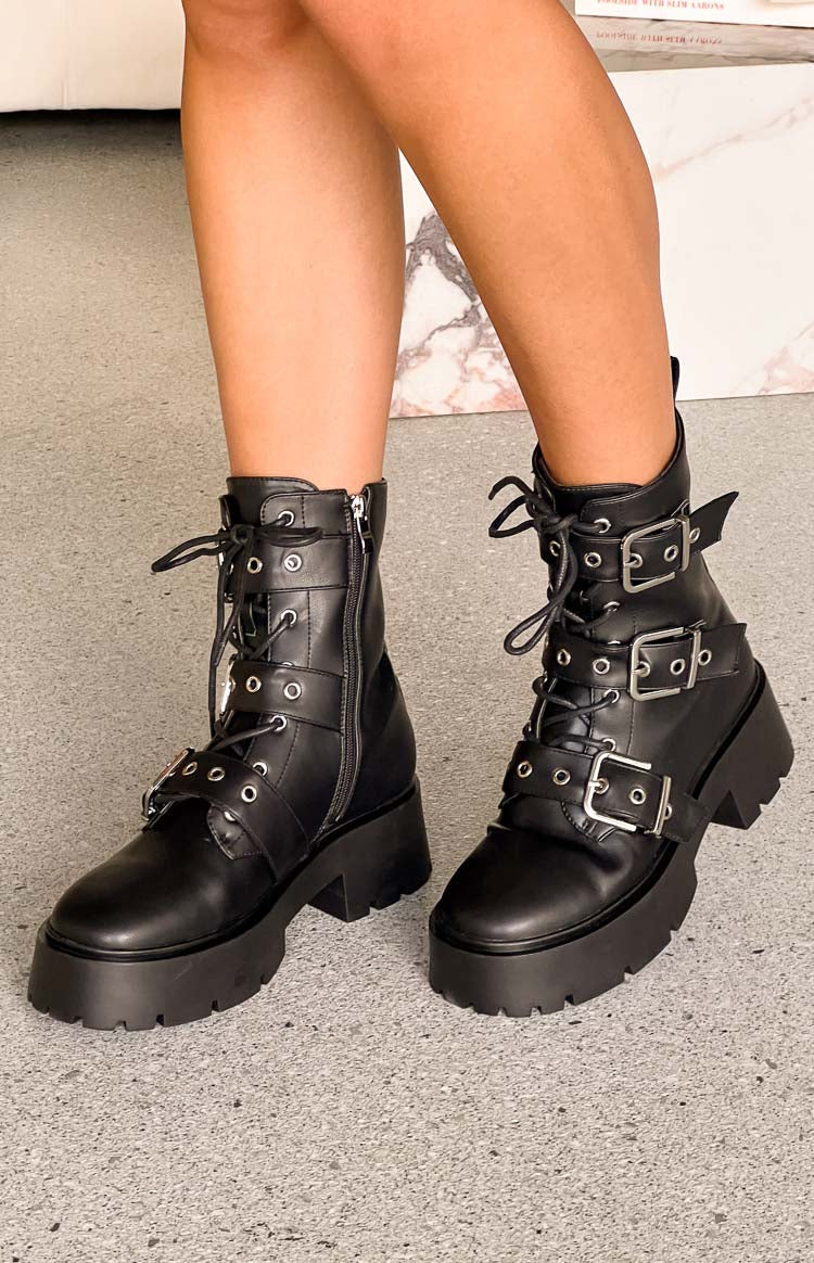 Billini Xyola Buckle Up Boots | Black