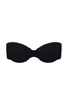 Bustier Bikini Top | Black Rib