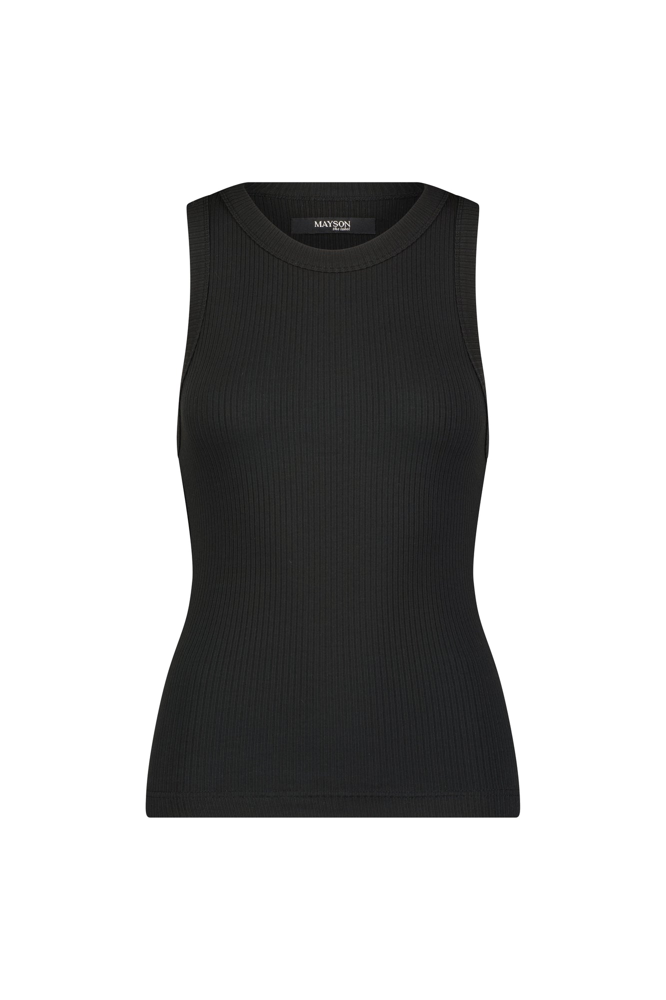 ribbed racerback tank black