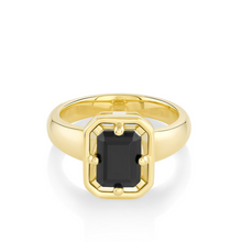 Women | Black Onyx Georgia Ring | 14k Yellow Gold