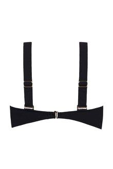 Bustier Bikini Top | Black Rib