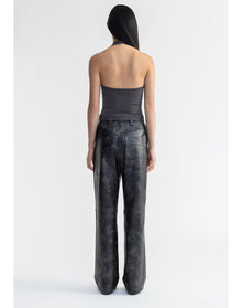 Blade | Vintage Leather Pants | Washed Grey