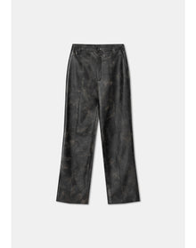 Blade | Vintage Leather Pants | Washed Grey