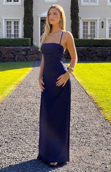 Blaise Satin Prom Dress | Navy