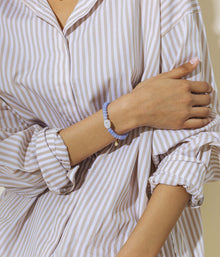 Oceane Pearl Slider Bracelet | Blue