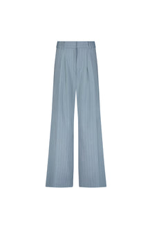 Striped Wide Leg Trousers | Blue Stripe