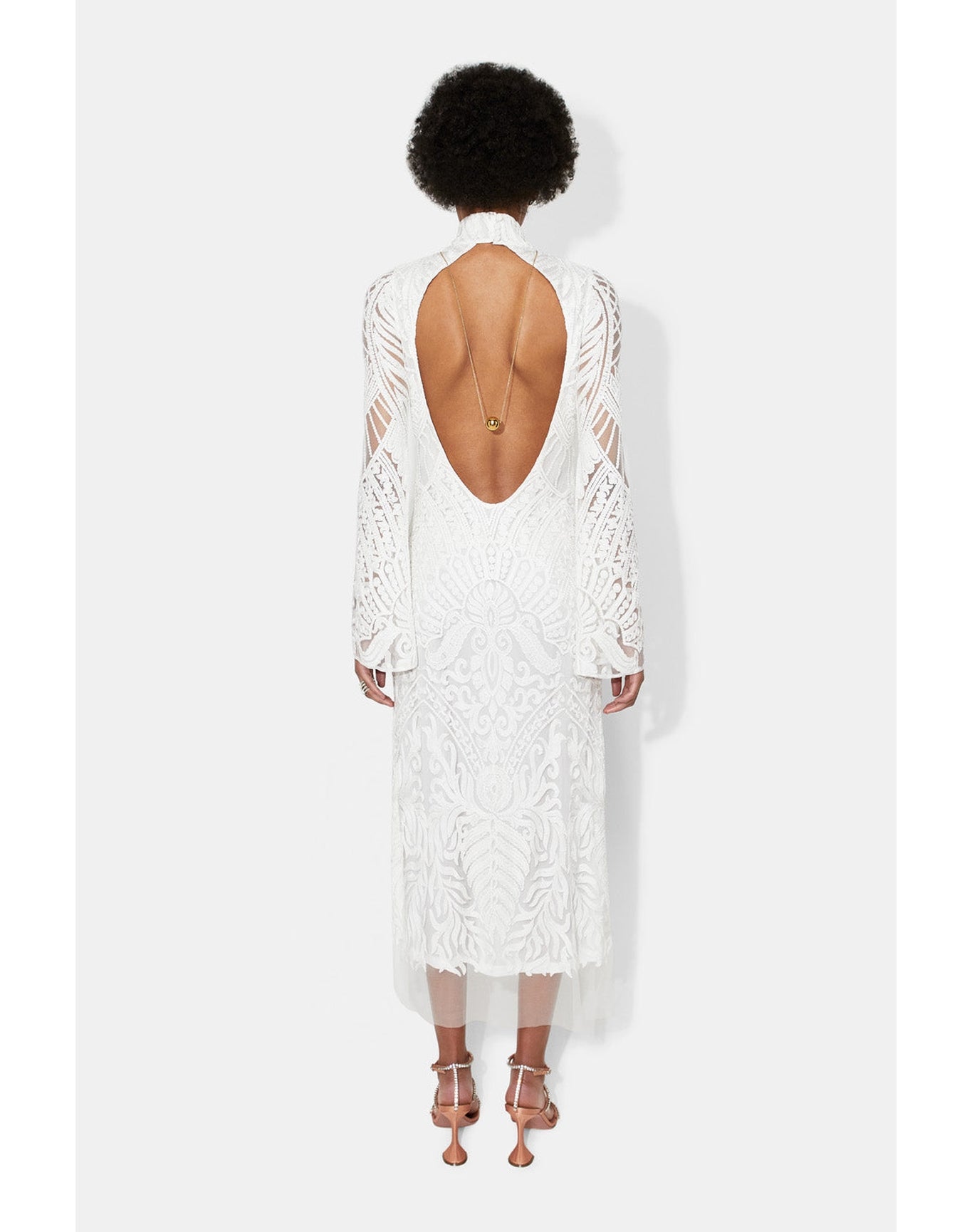 Borghese Backless Bridal Dress | Off White