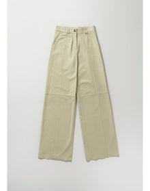 Bouquet | Leather Wide-Leg Pants | Oyster