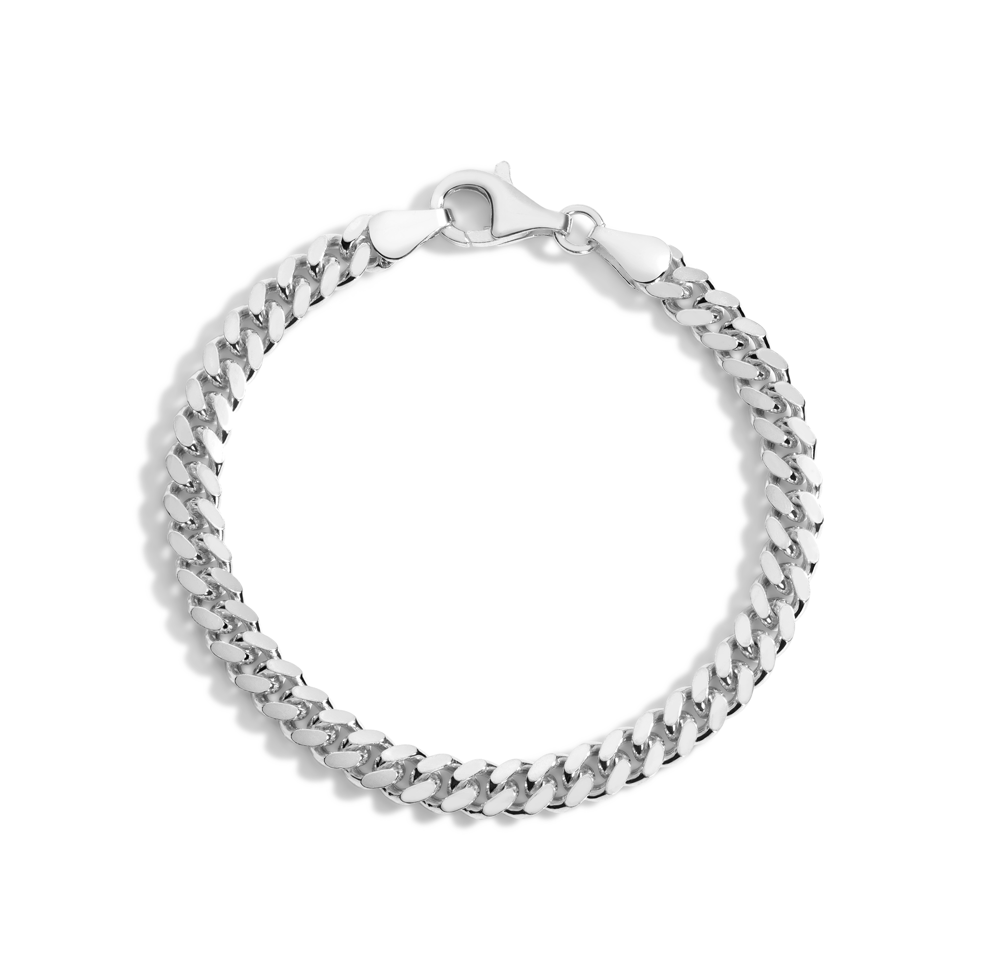 Large Cuban Chain Bracelet Vermeil White Gold 6in 6.5in 7in 7.5in First
