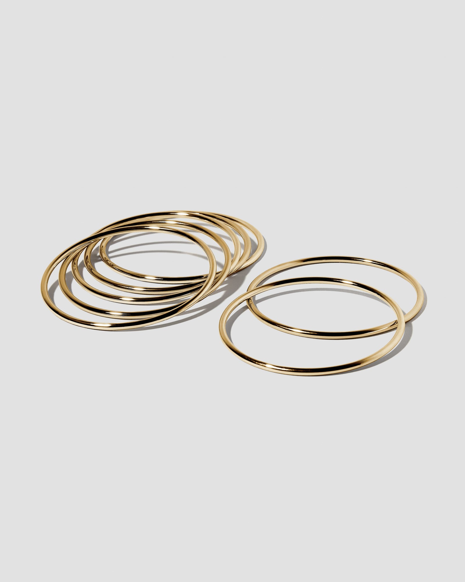 Bangle Set bracelet - back view | gold bracelets for women