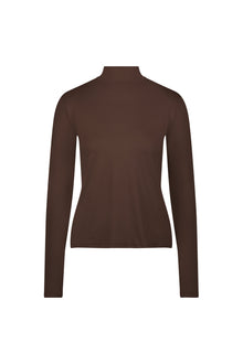 Tissue Jersey Turtleneck Brown Chocolate