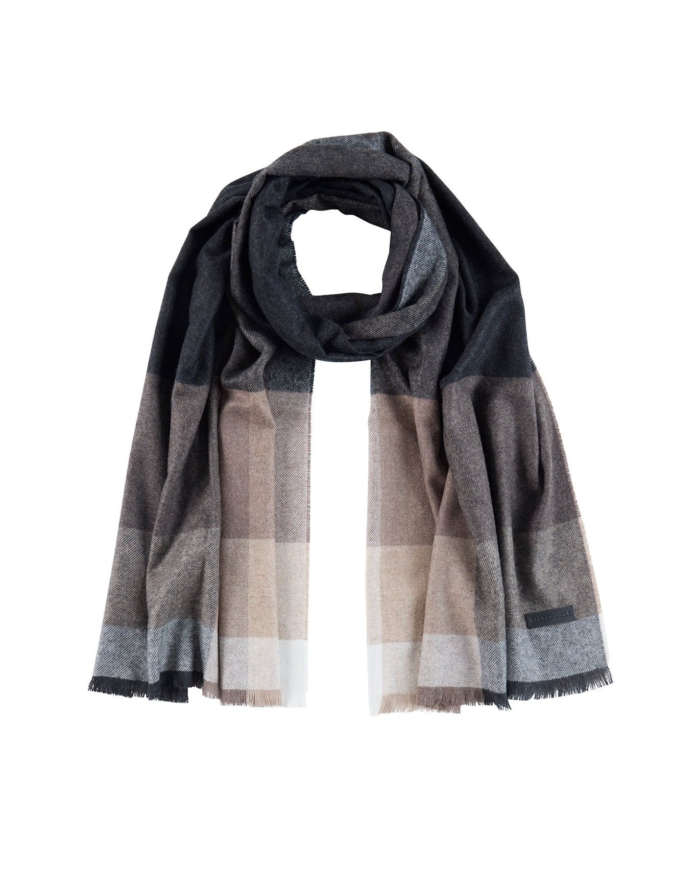 Bruno Magli | Men | Silk/Cashmere Color Block Scarf | Camel