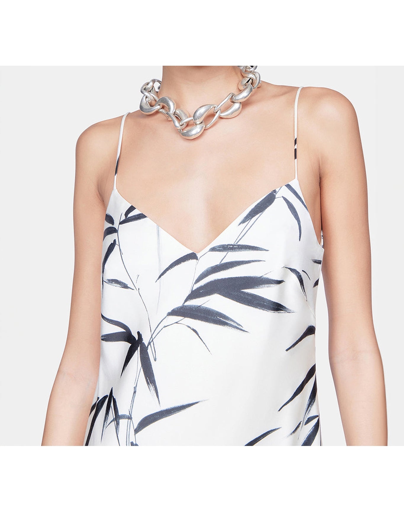 Brushstroke Slip Dress | Palm Print