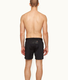 Bulldog Bonded Bonded Panel Mid-Length Swim Shorts | Black