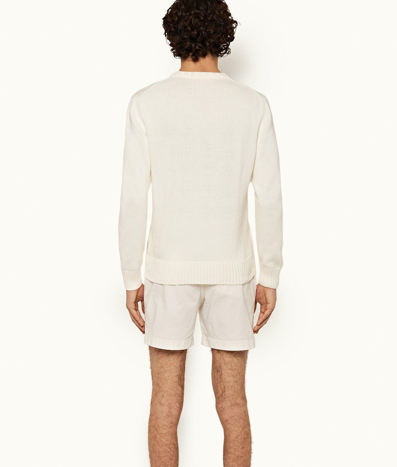 Bulldog Cotton Twill Mid-Length Cotton Twill Shorts | White Sand