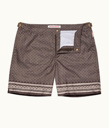 Bulldog Solmio Print Mid-Length Swim Shorts | Truffle
