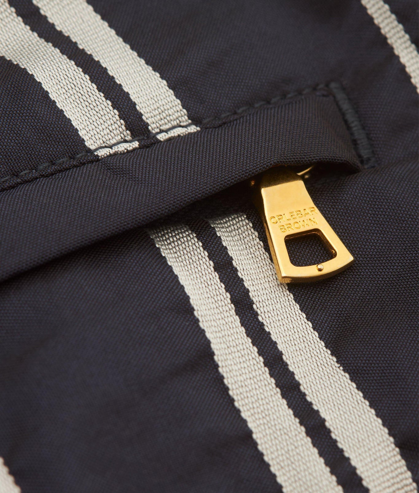 Bulldog Stripe Mid-Length Swim Shorts | Azul Blue/Cashew