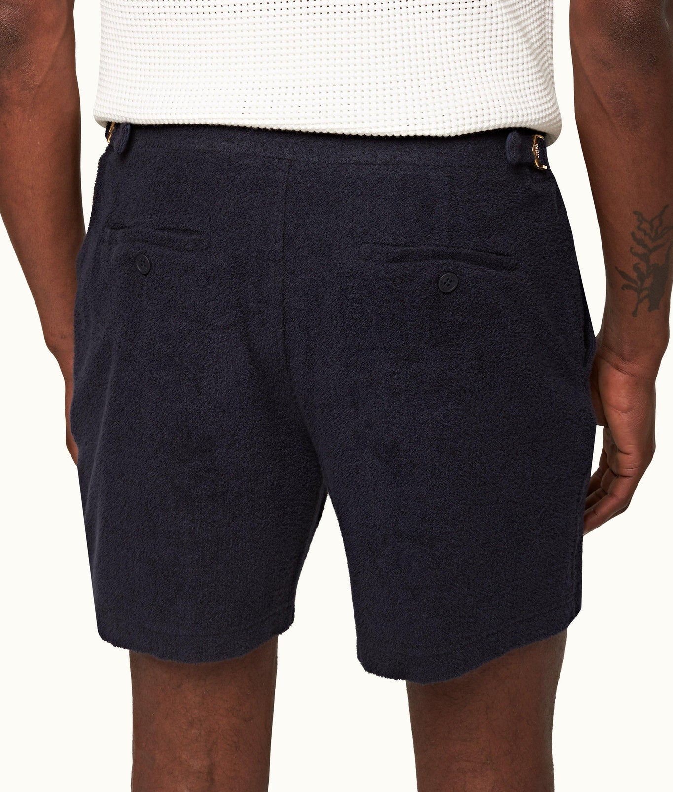 Bulldog Towelling Mid-Length Double-Faced Towelling Shorts | Night Iris