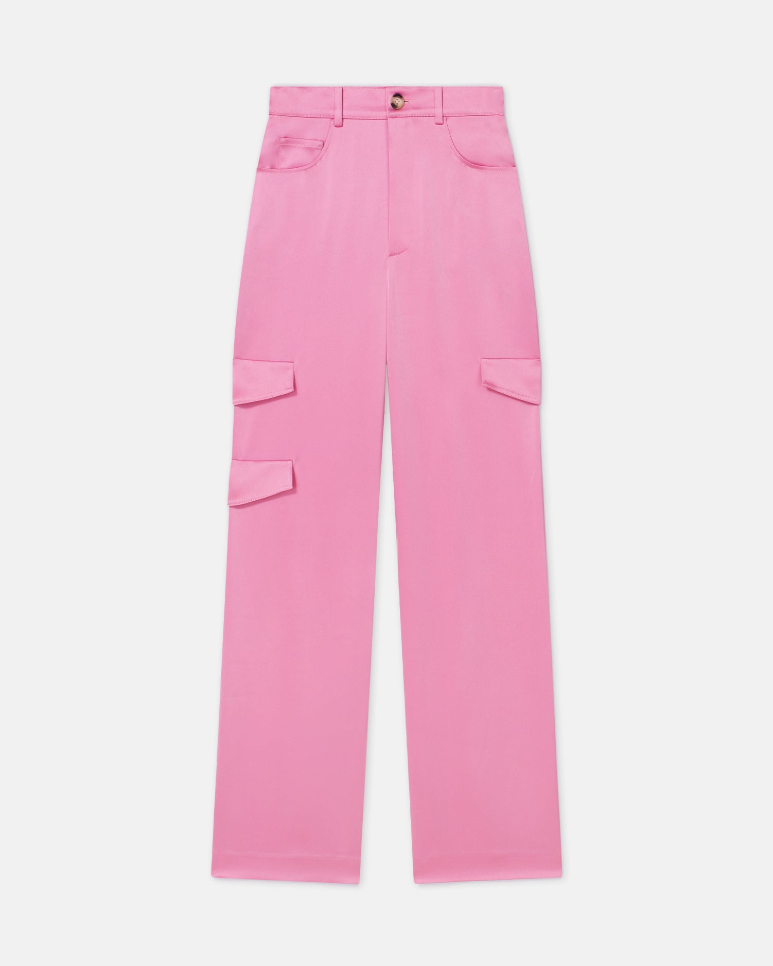 Cais Slip Satin Cargo Pants | Orchid