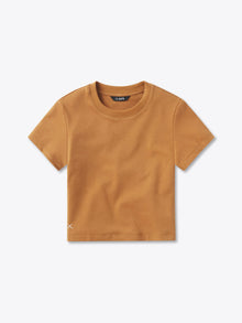 Womens | Tomboy Slim-Fit Tomboy-Cotton Tee Cropped | Caramel