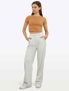 Womens | Tomboy Slim-Fit Tomboy-Cotton Tee Cropped | Caramel