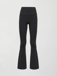 Carbon38 | High Rise Flare Pants In Diamond Compression | Black