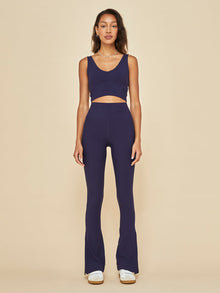 V-Neck Longline Bra in Melt | Evening Blue