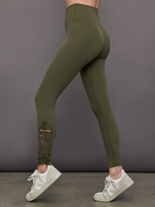 Crochet Legging in Melt | Olive