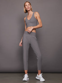 Carbon38 | V-Neck Longline Bra in Melt | Steel Grey