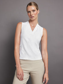 Carbon38 | Wrap Neck Tank | White