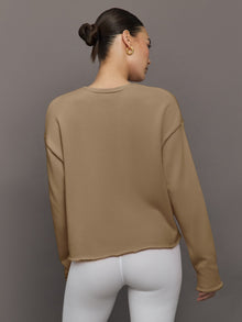 Crew Neck Sweatshirt in French Terry | Chinchilla