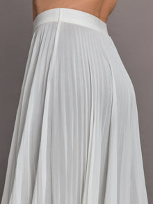 Carbon38 | Mesh Pleated Skirt | Ivory