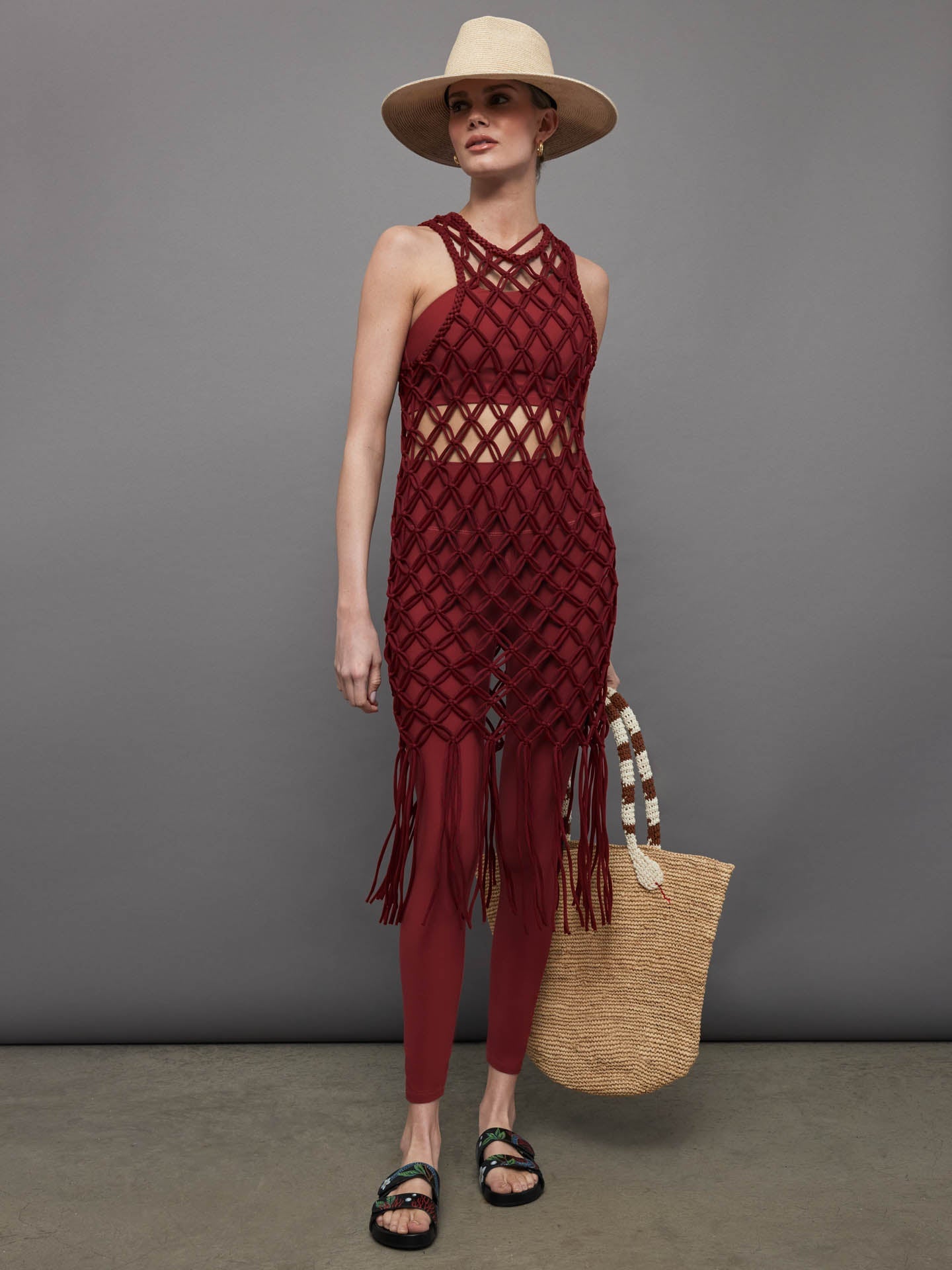 Carbon38 | Macrame Tunic Dress | Merlot