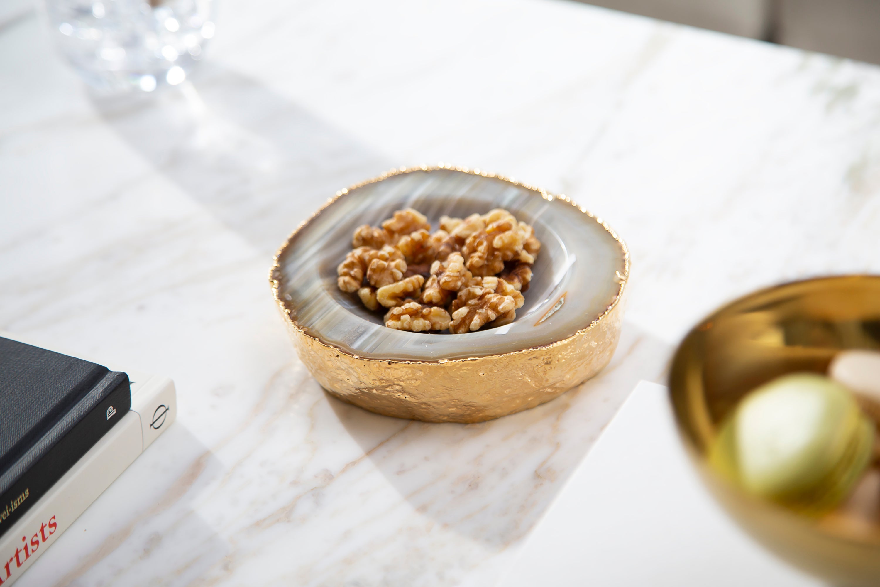 Cascita Bowl | Agate & Gold | Single