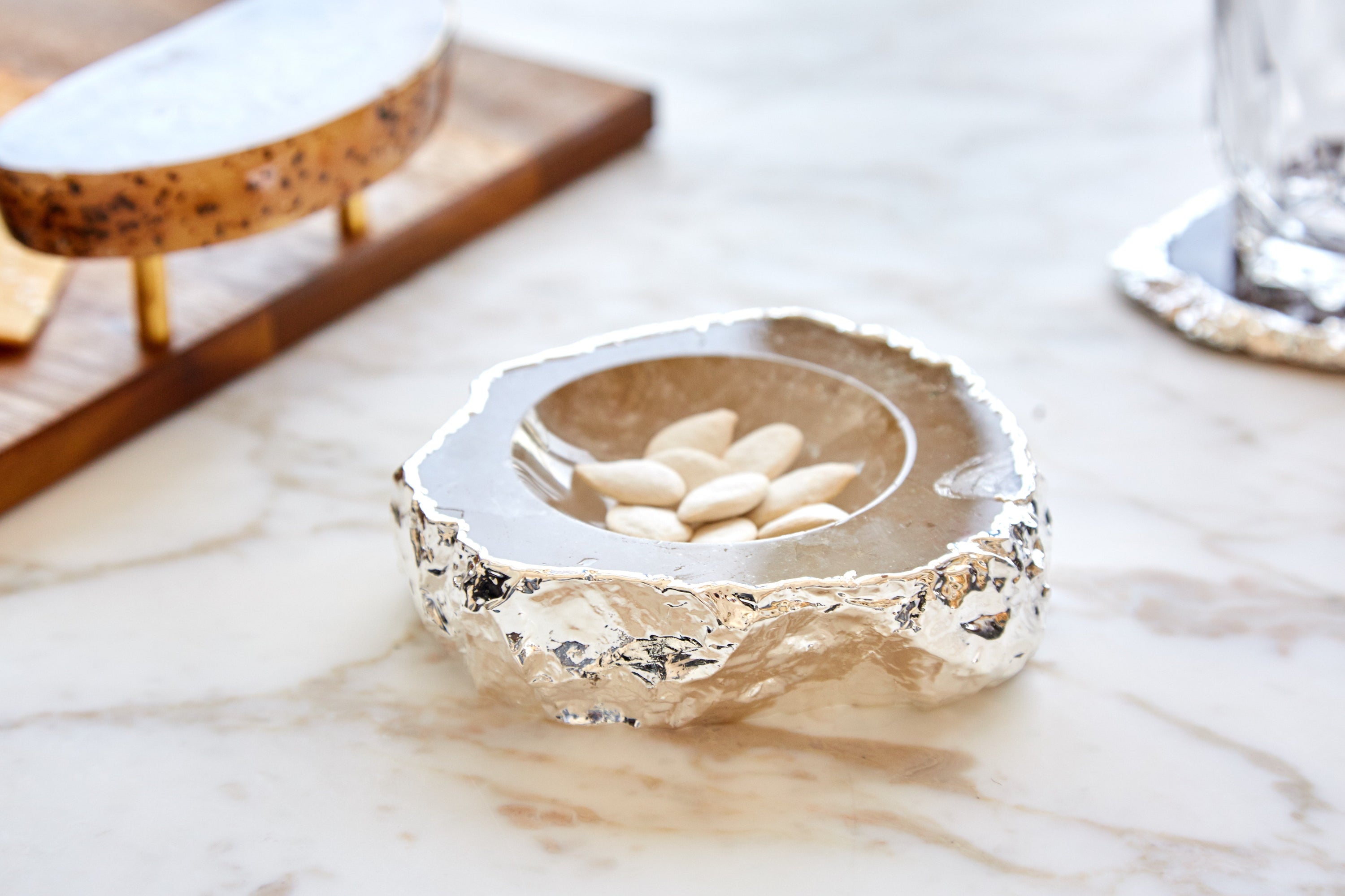 Cascita Bowl | Crystal & Silver | Single