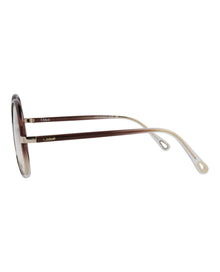 Chloe Round Injection Optical Frames | Brown