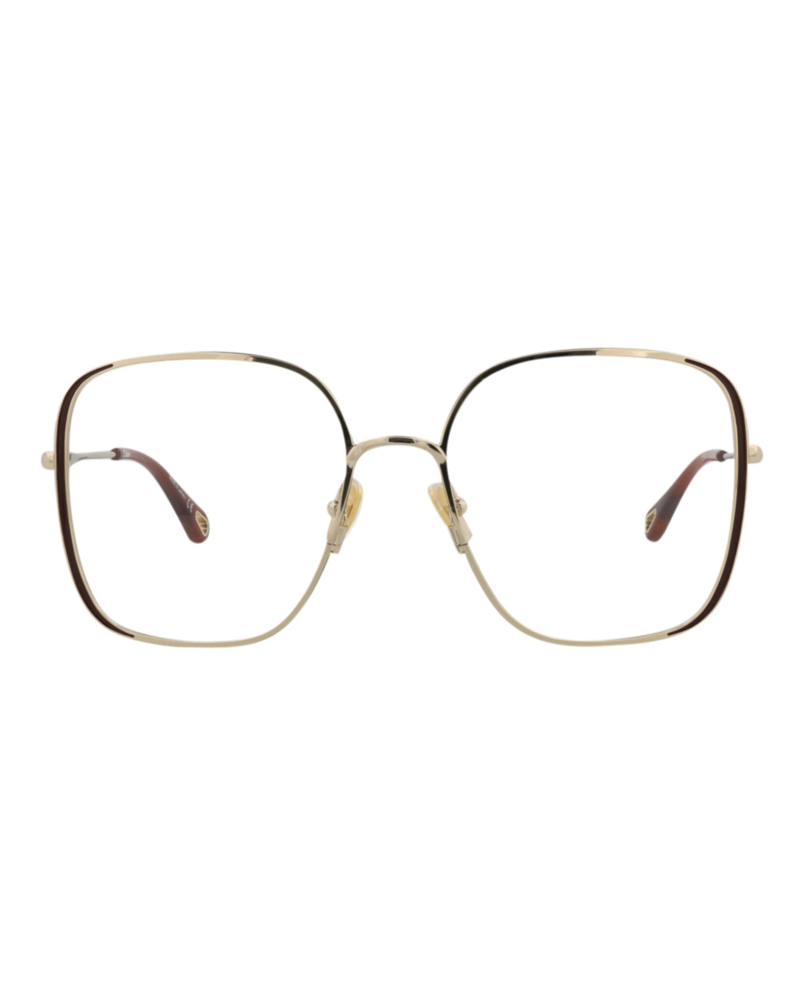 Chloe Square Metal Optical Frames | Gold