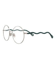 Chloe Round Metal Optical Frames | Silver