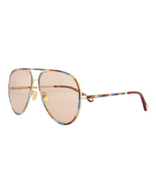 Chloe Aviator Metal Sunglasses | Gold