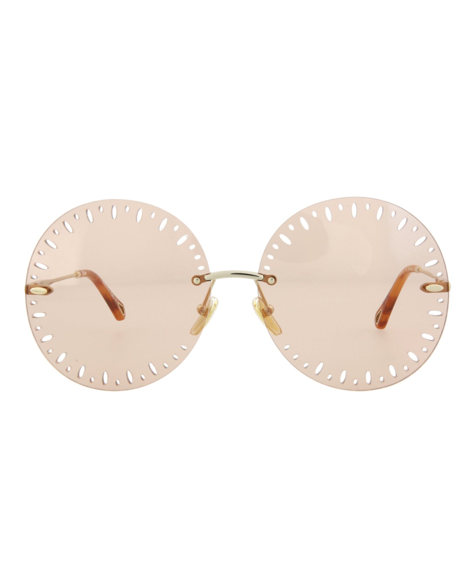 Chloe YSE Round Metal Sunglasses | Gold