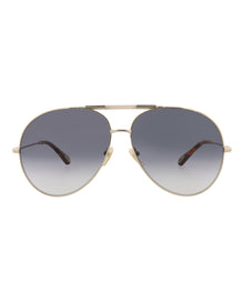 Chloe Aviator Metal Sunglasses | Gold