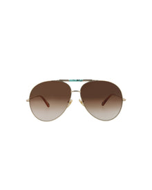 Chloe Aviator Metal Sunglasses | Gold