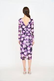 Aubrey Dress | Violet Shadow Flower