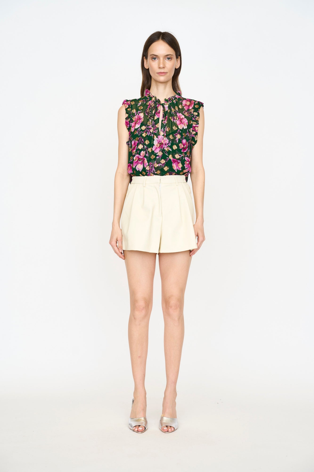 Nora Top | Pink Poinsettia