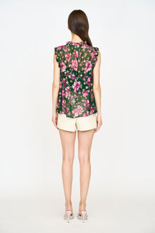 Nora Top | Pink Poinsettia