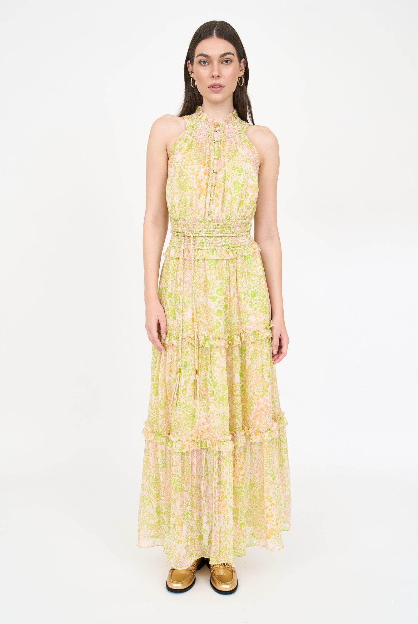 Amanda Dress | Lime Leopard