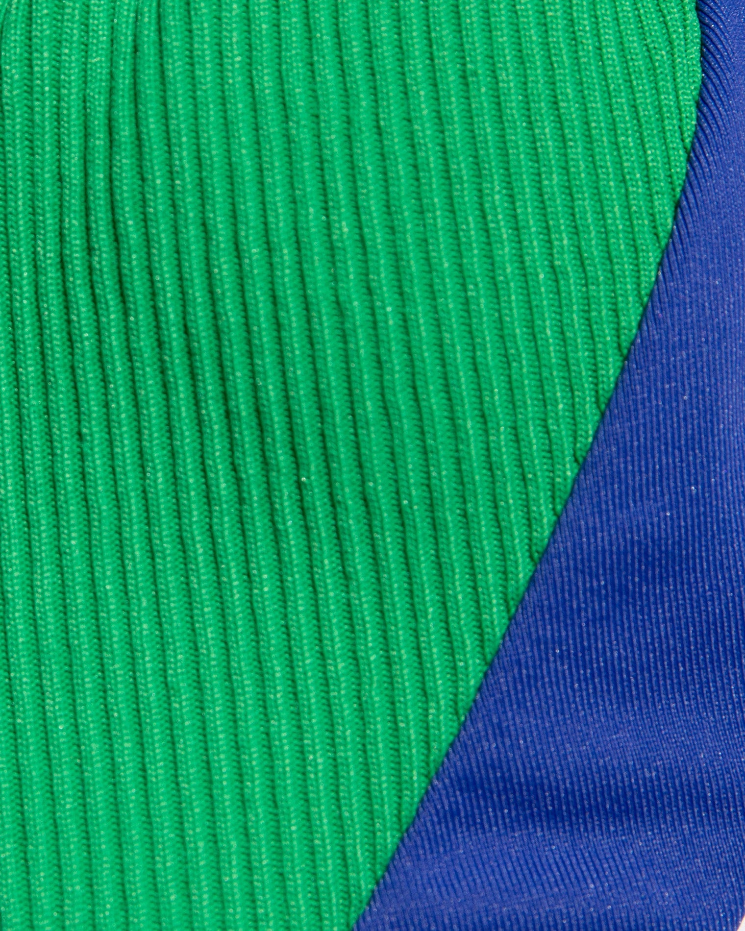 Close-up of green and blue textured fabric