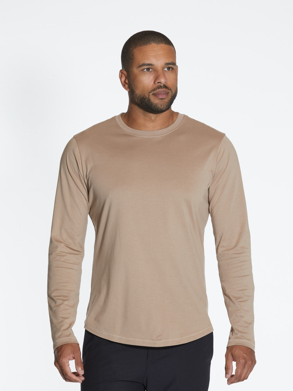 Pima Long Sleeve Curve-Hem Tee | Coast Signature-fit Pima Cotton